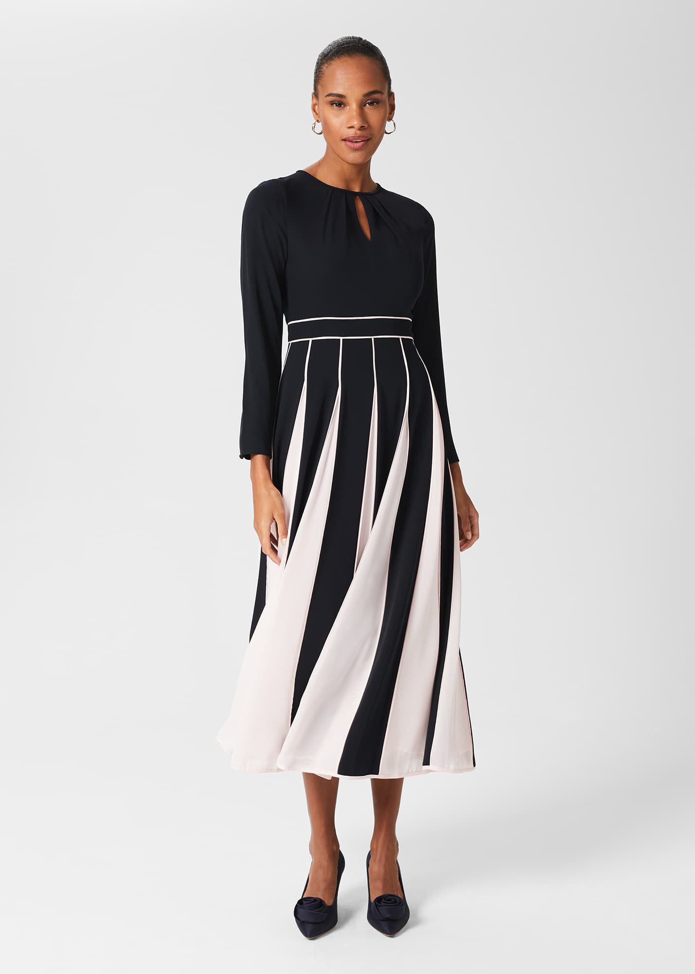 Arielle Fit And Flare Midi Dress | Hobbs